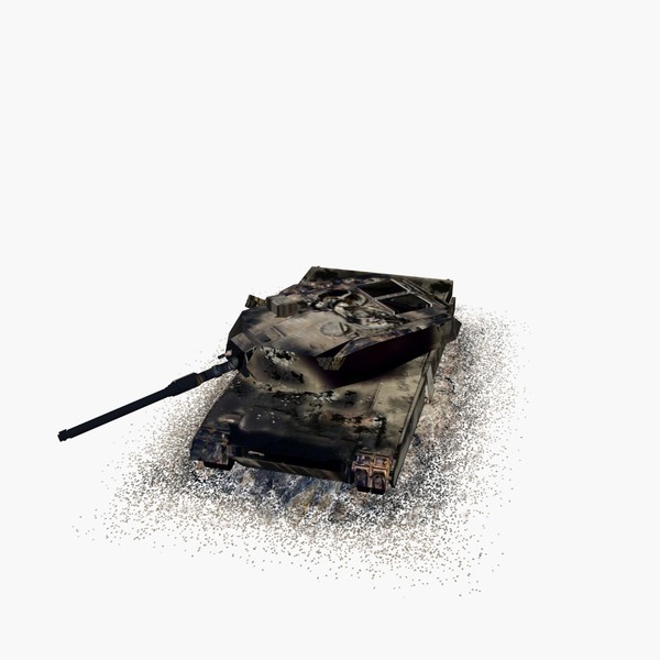 3d model burned m1 abrams tank - Burned out M1 Abrams low poly by Blackraven Studios